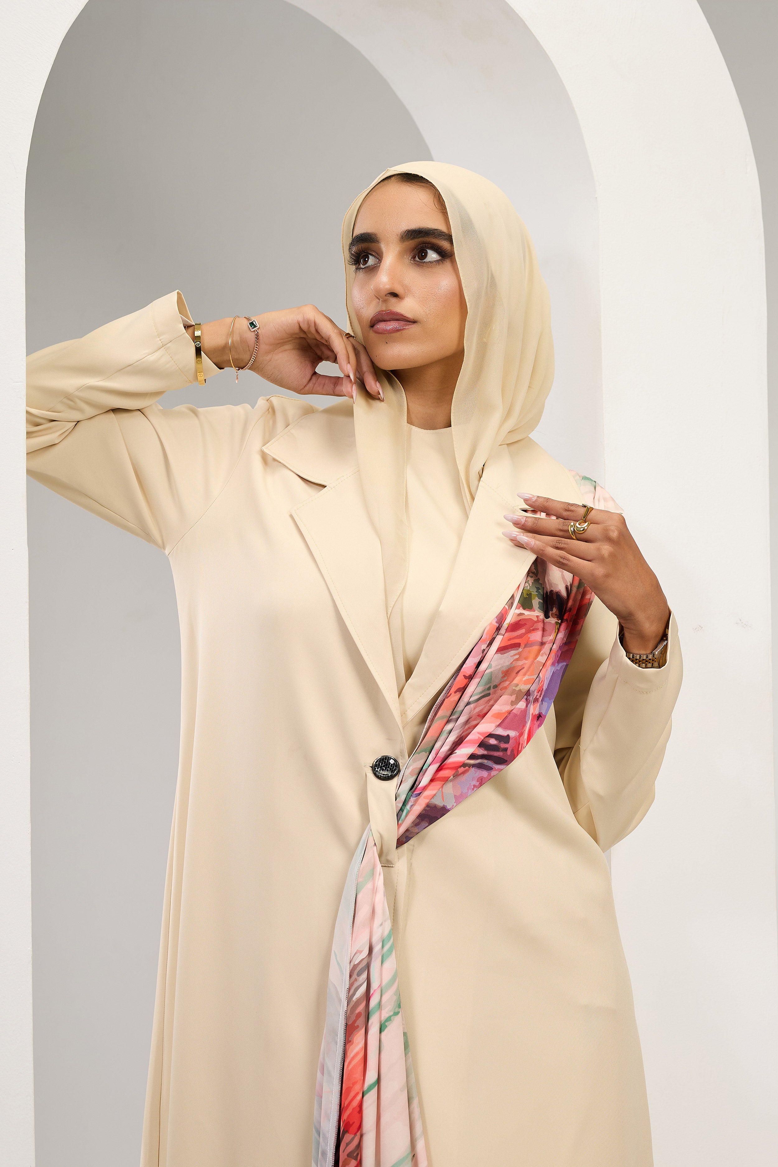 Artful Grace Abaya in Beige