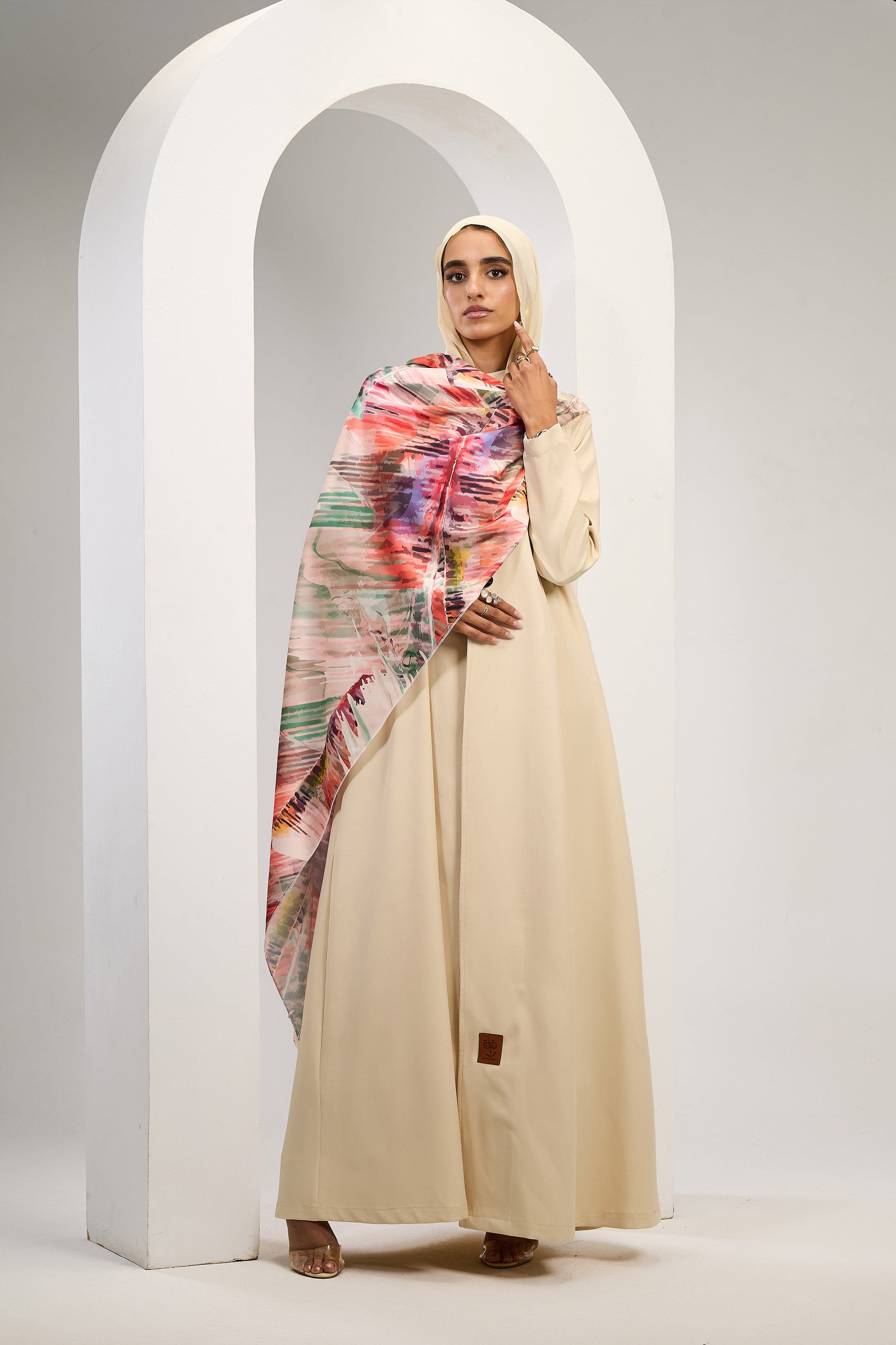 Artful Grace Abaya in Beige