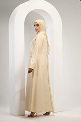 Minimal Luxe Abaya in Beige