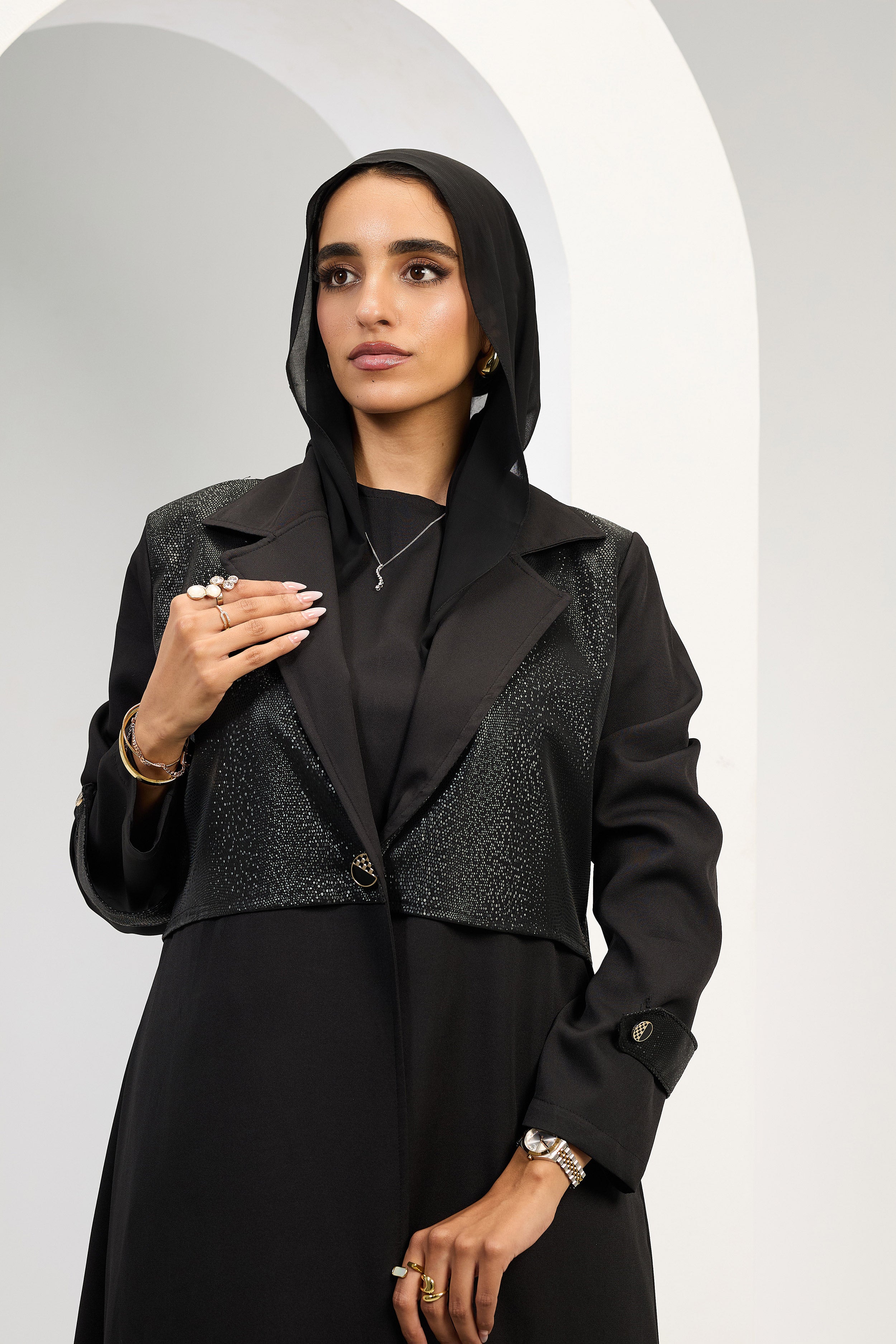 Elegant Noir Abaya in Black