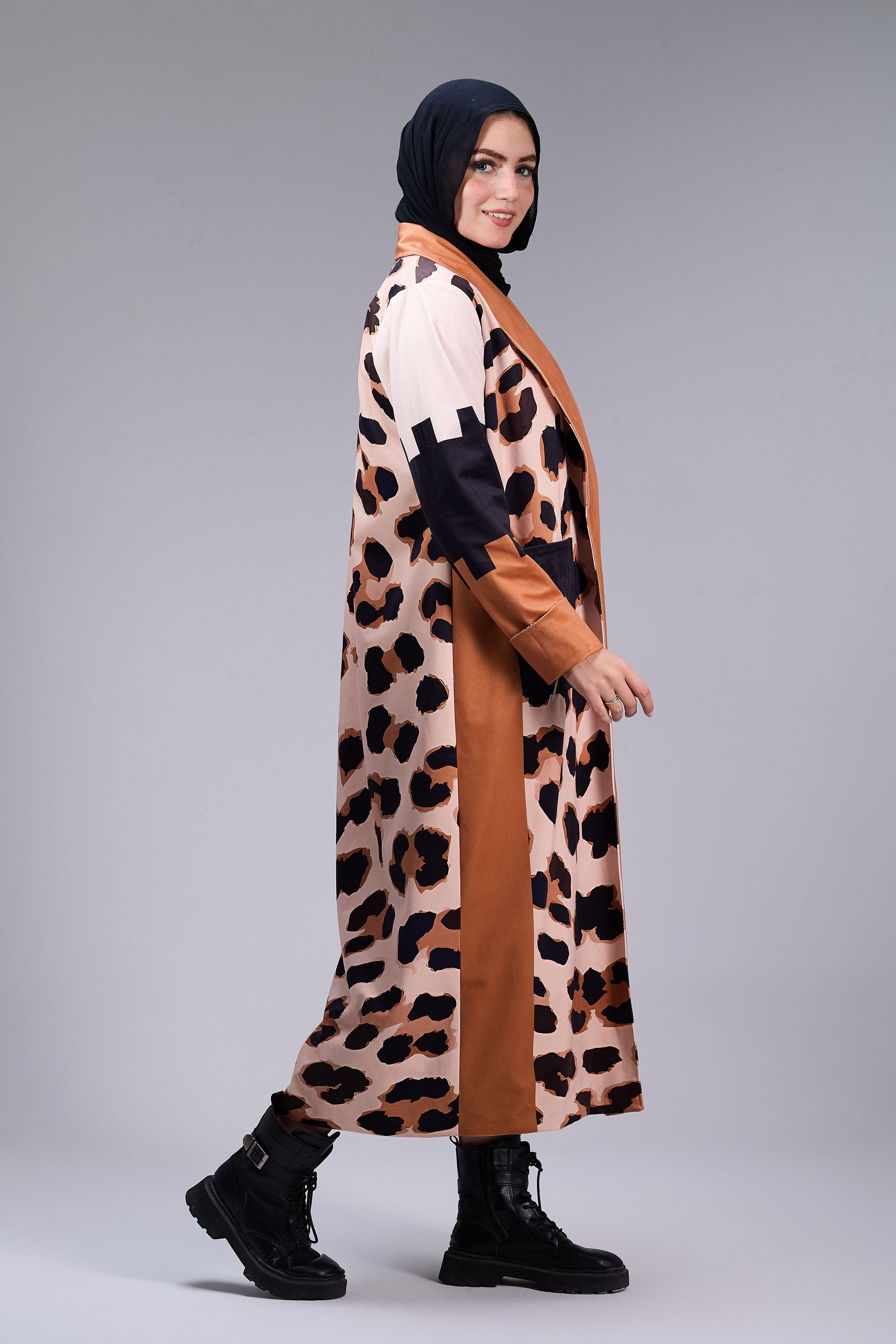 Bold Safari Chic Long Coat