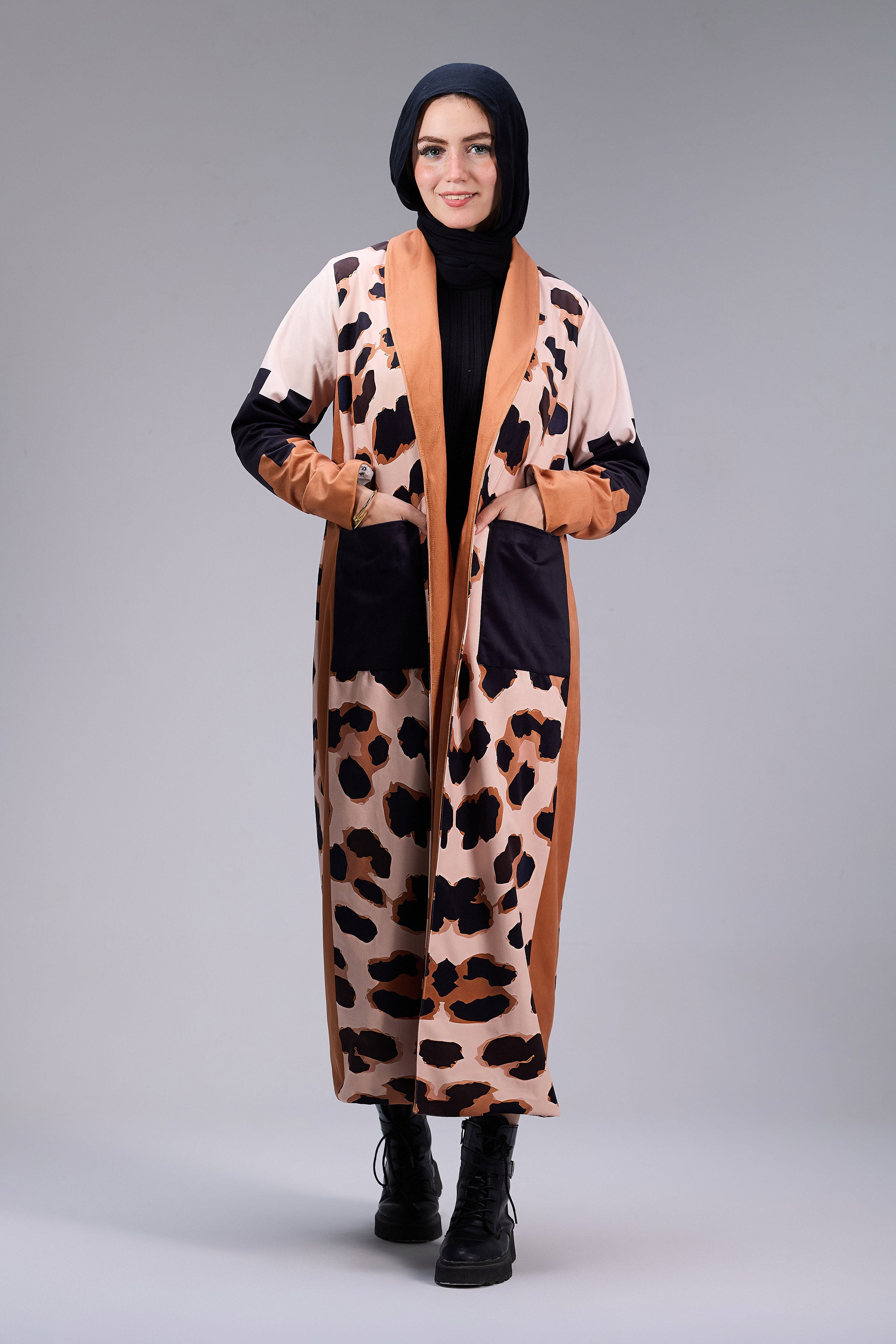 Bold Safari Chic Long Coat