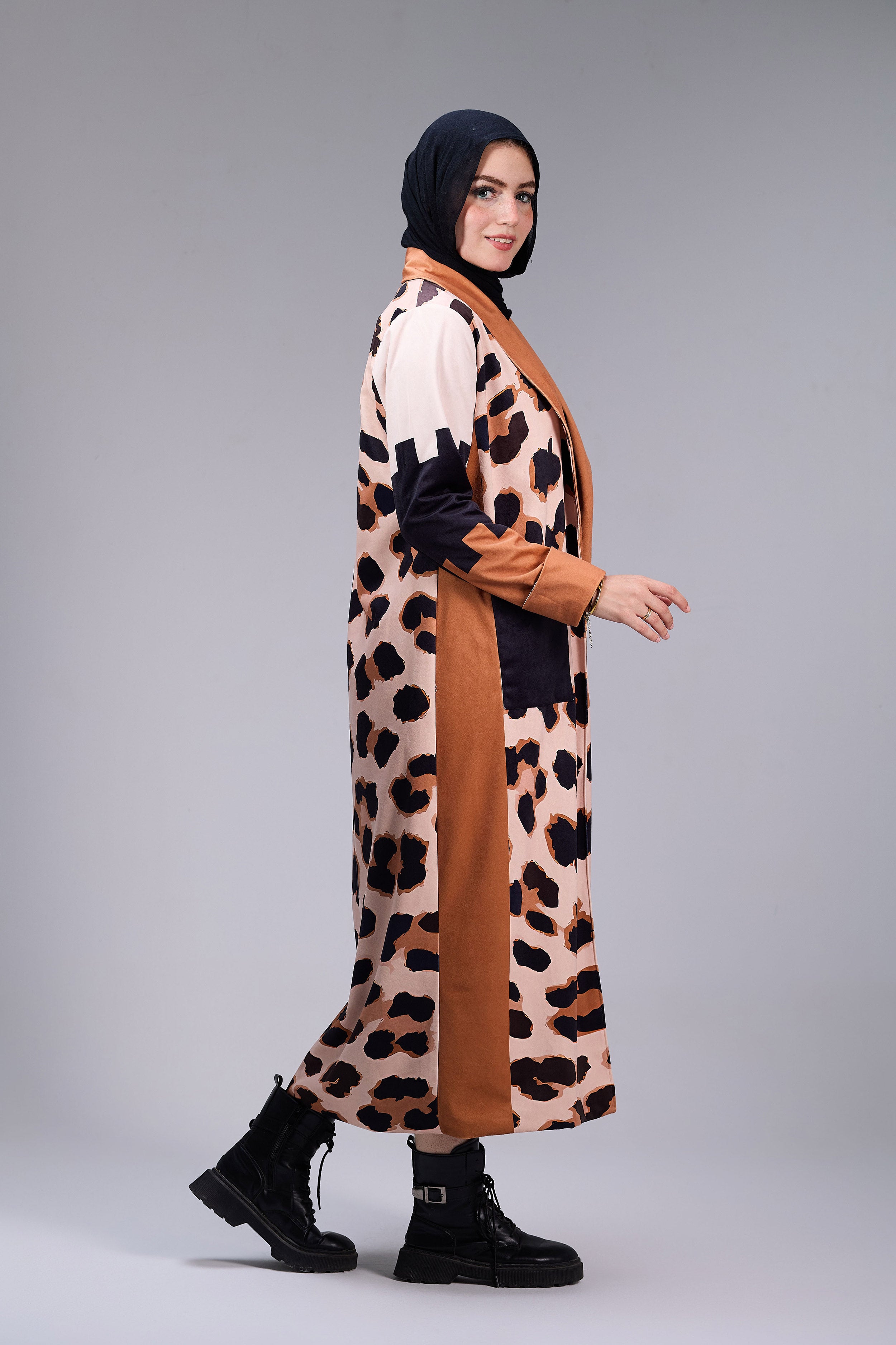 Bold Safari Chic Long Coat