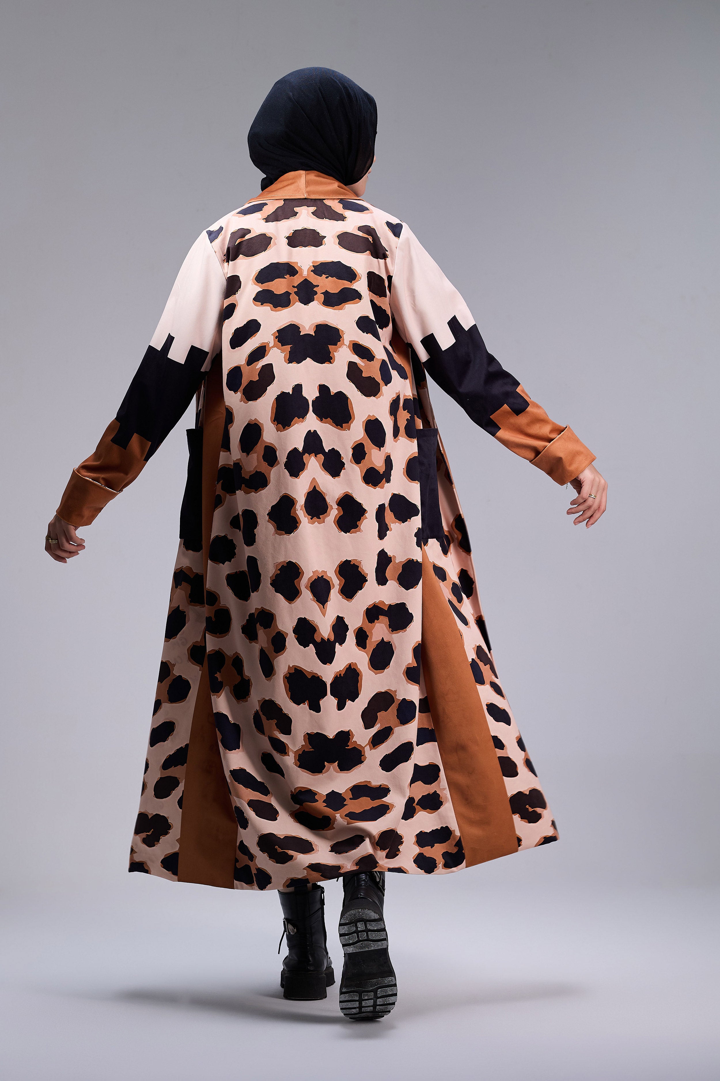 Bold Safari Chic Long Coat