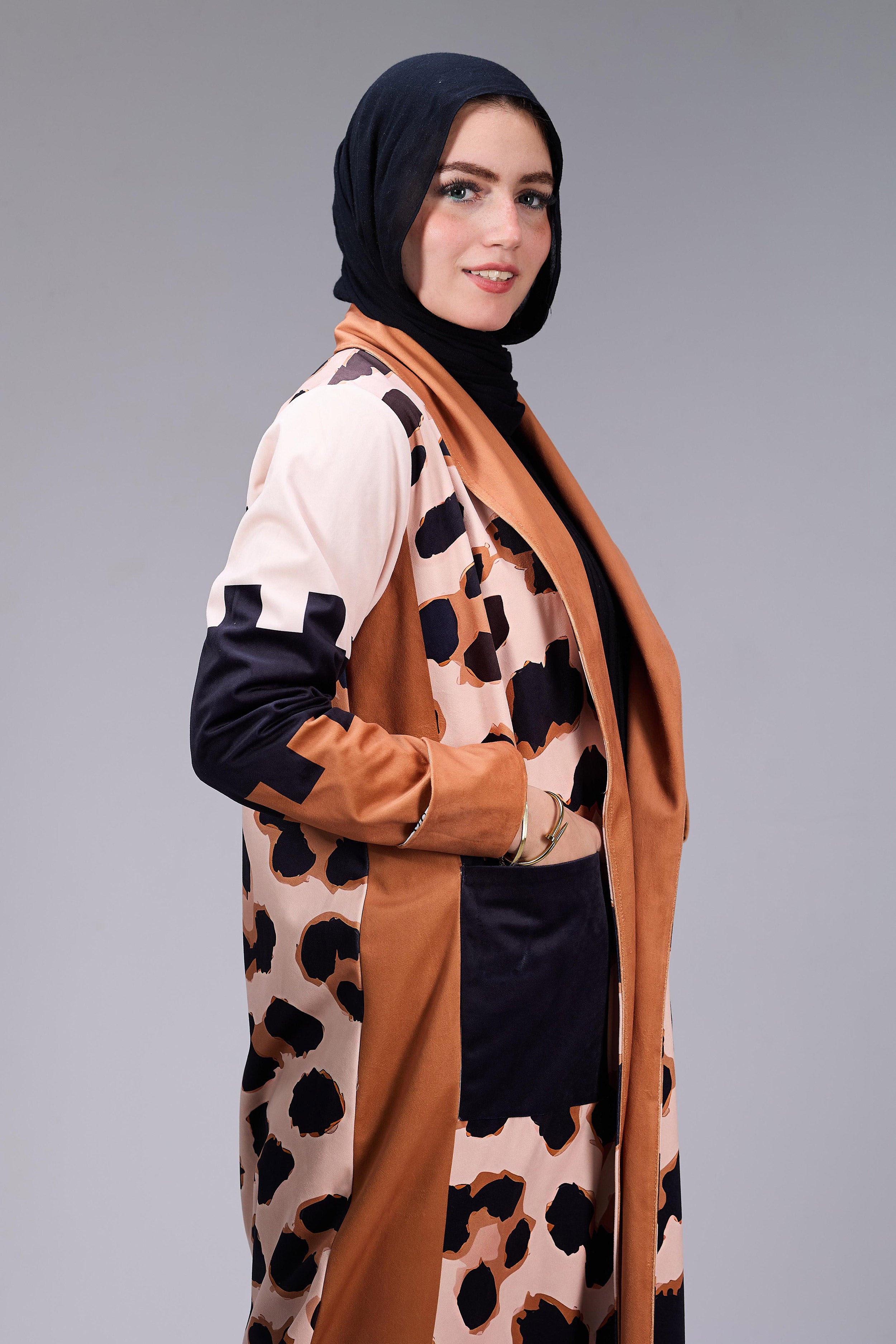 Bold Safari Chic Long Coat