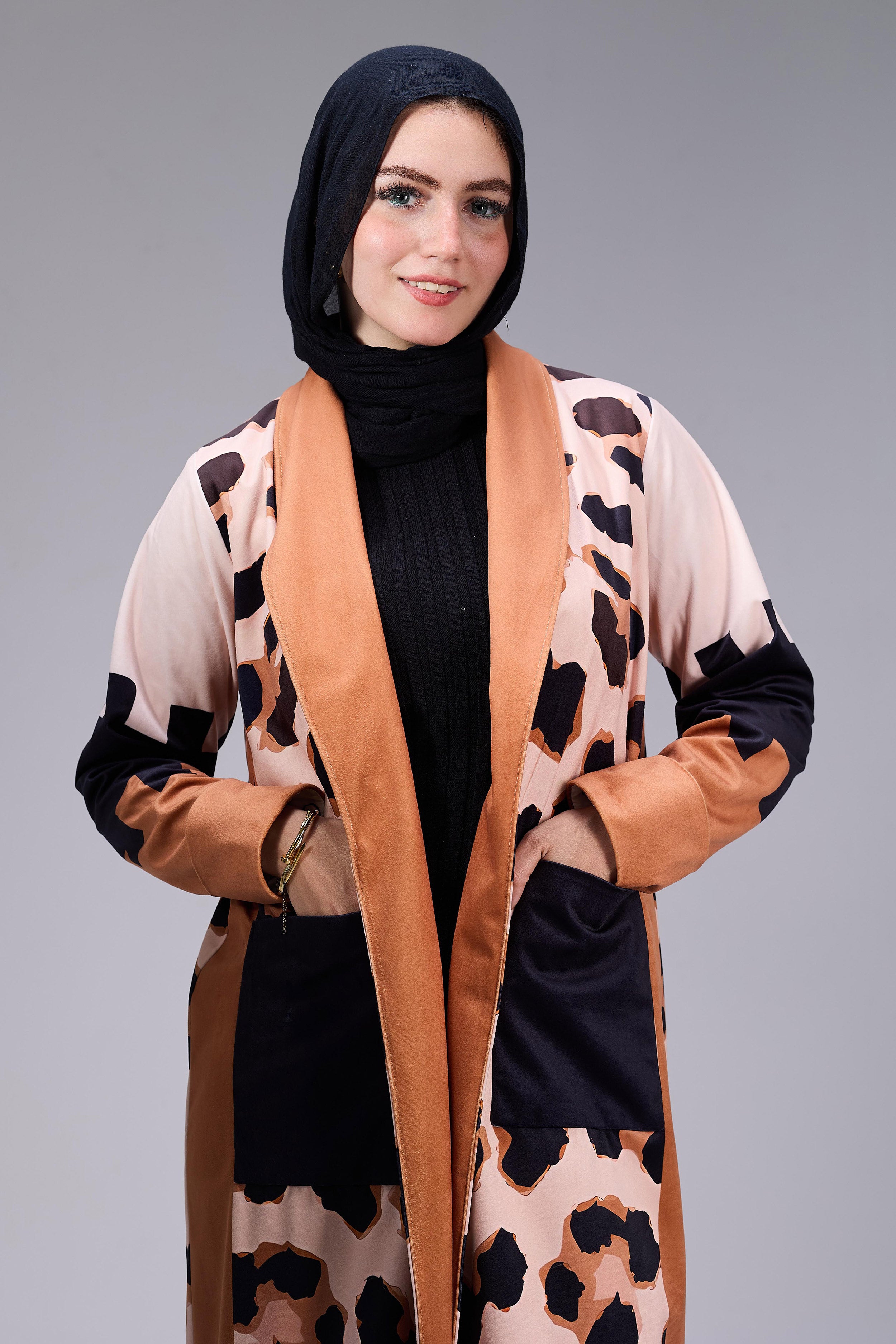 Bold Safari Chic Long Coat