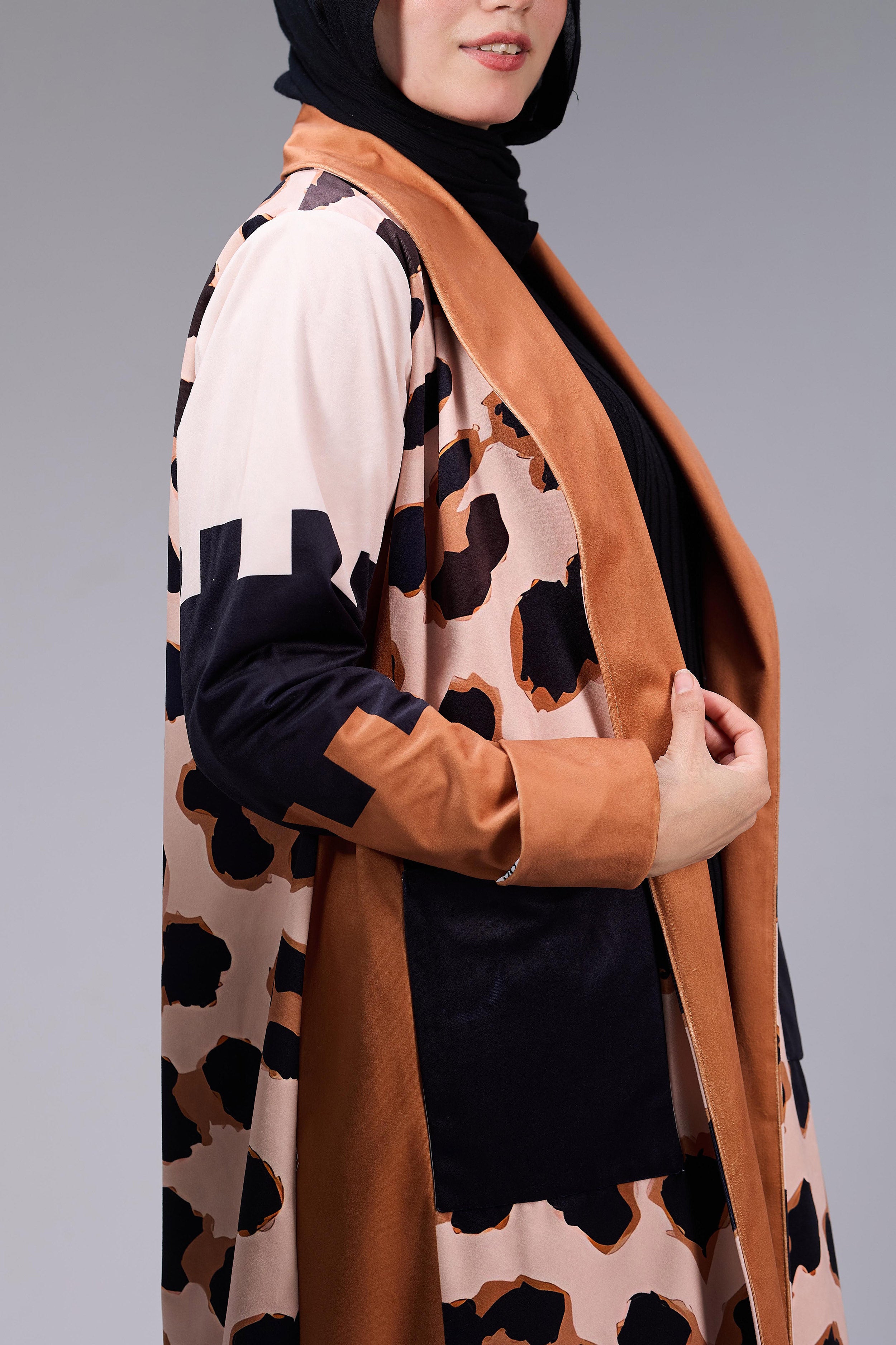 Bold Safari Chic Long Coat